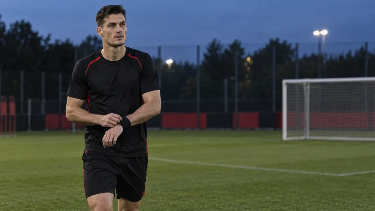 Patrik Schick chỉnh cổ tay trước bài tập trong vòng cấm